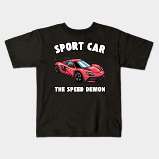 Sport Car The Speed Demon Kids T-Shirt